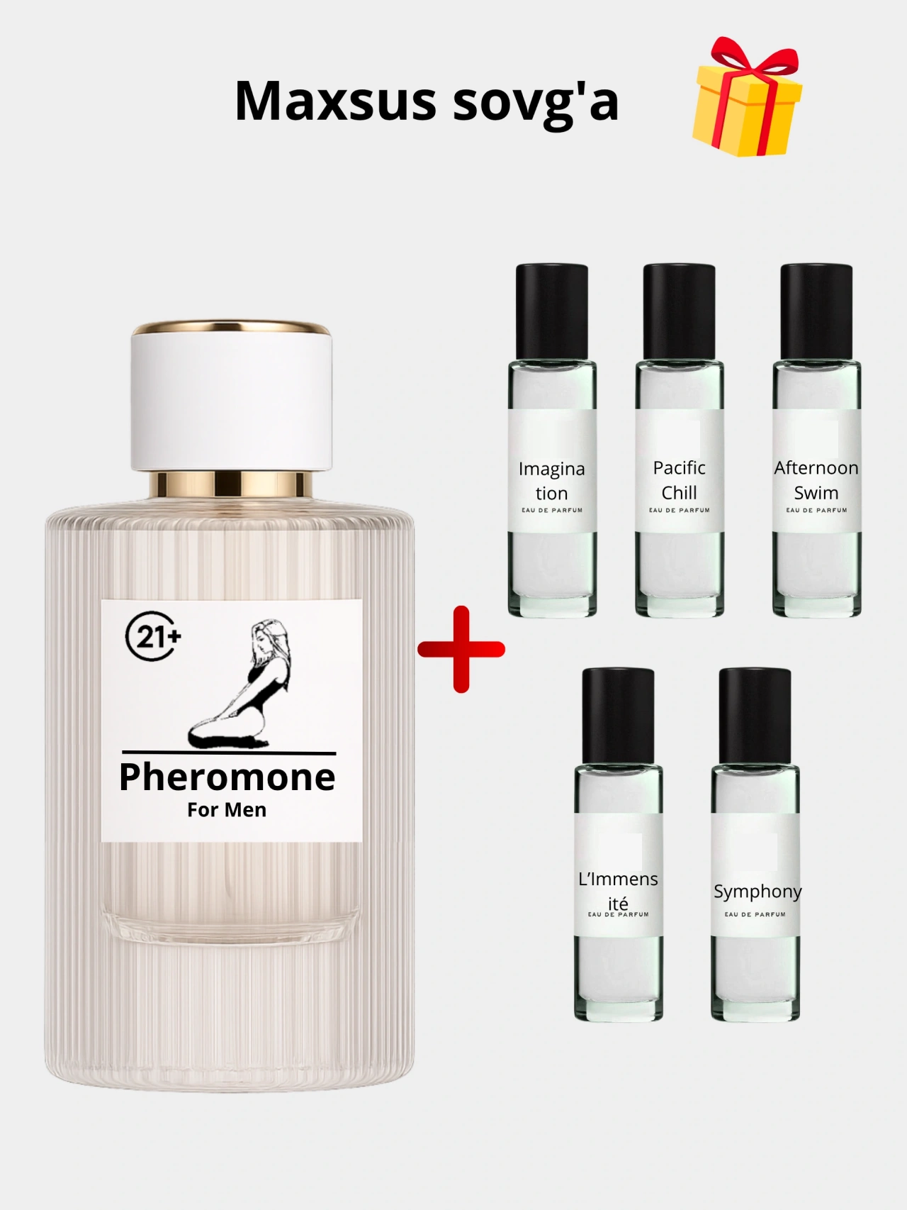 For Men Pheromone Perfume 50ml + Bonus 🎁 5 ta podarochniy nabor