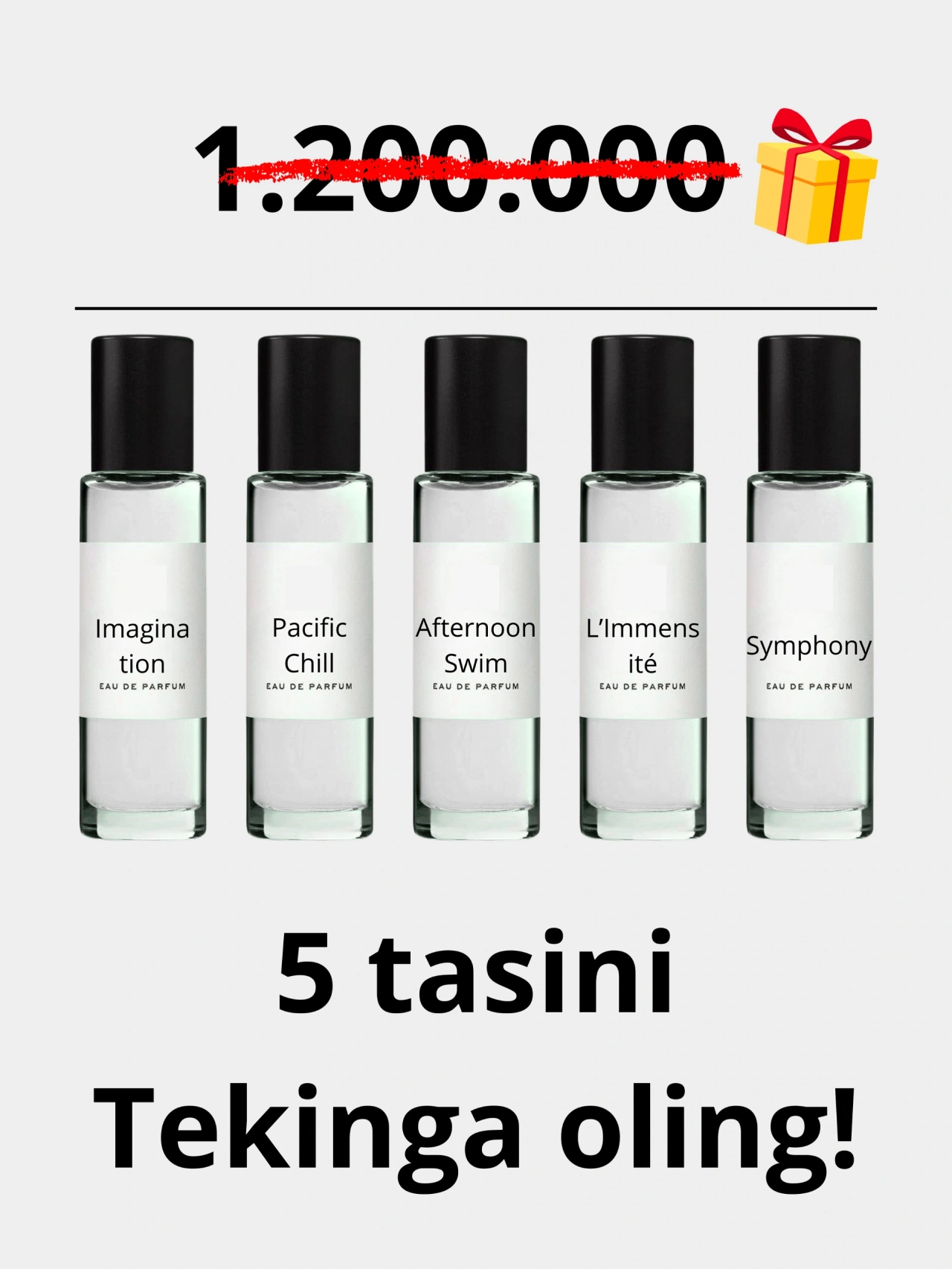 For Men Pheromone Perfume 50ml + Bonus 🎁 5 ta podarochniy nabor
